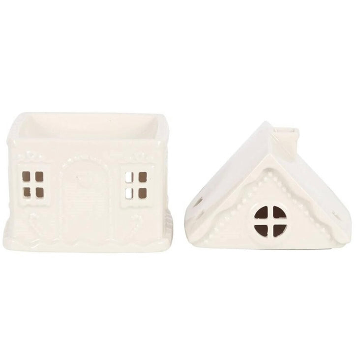 Gingerbread House Tealight wax melter (white)