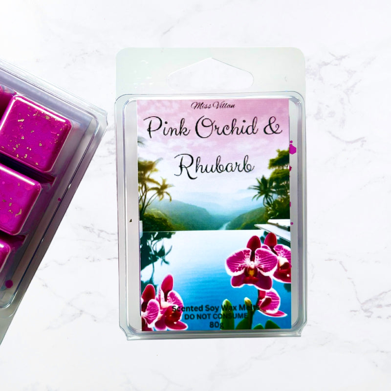 Pink Orchid & Rhubarb Clamshell- wax melt