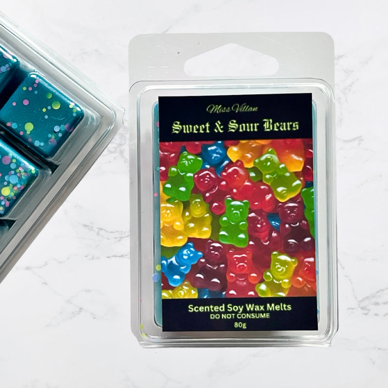 sweet and sour bear wax melts