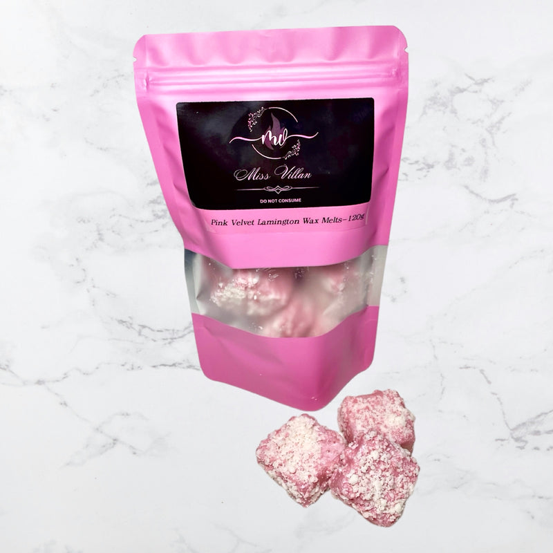 pink lamington wax melts- highly scented- bakery wax melts