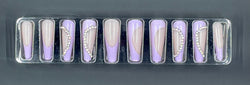 purple hazed press on nails- miss villan- purple French tip